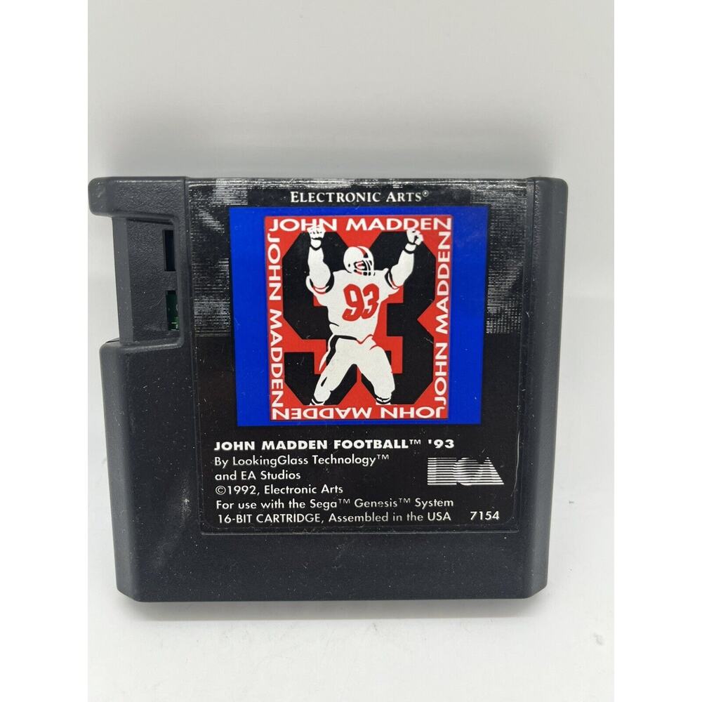 JOHN MADDEN FOOTBALL 93 - SEGA GENESIS - FREE S/H - (C7)